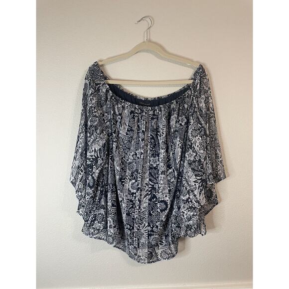 Lane Bryant, Blue White Blouse, Plus Size 22/24 - Picture 1 of 5